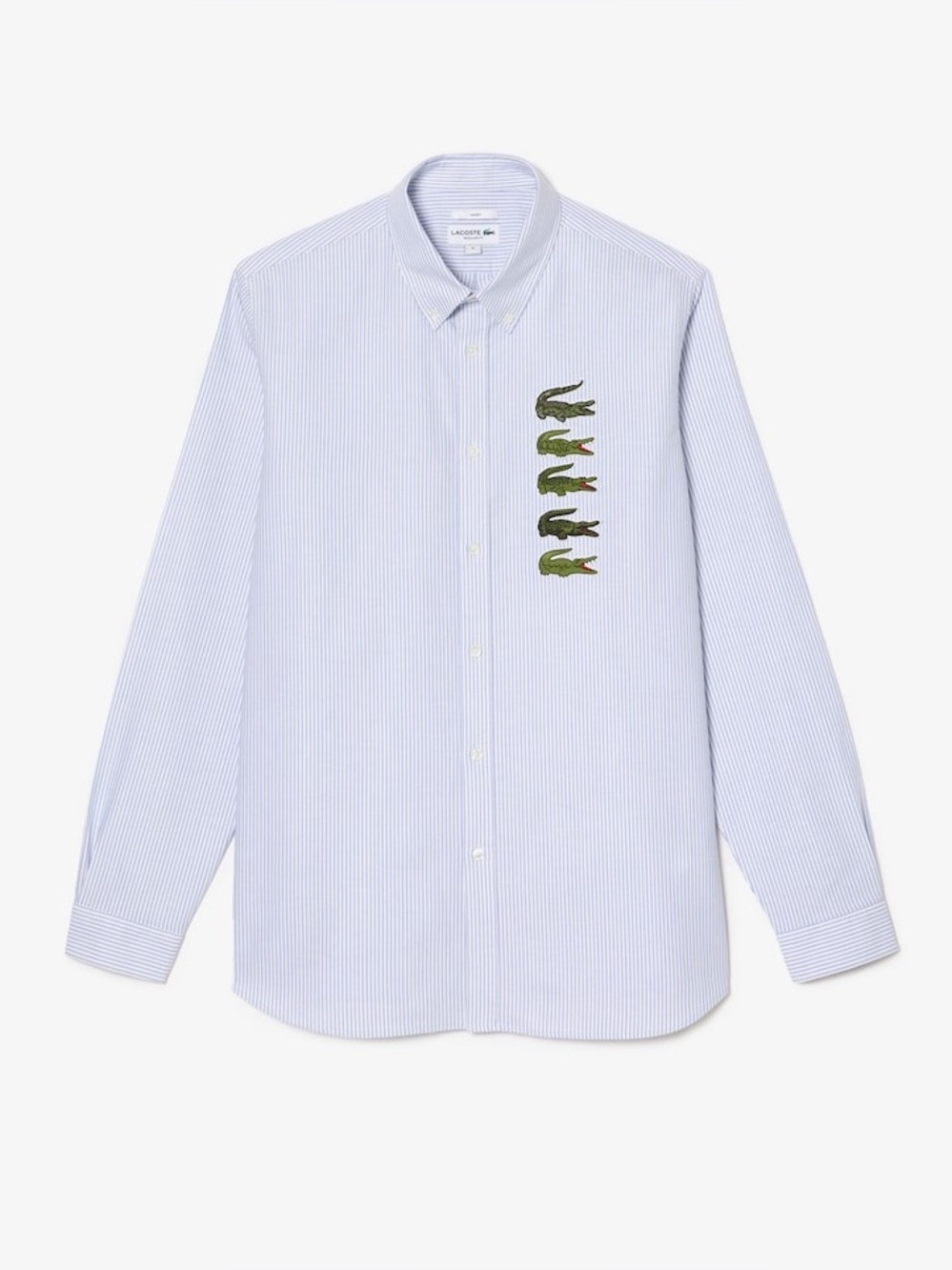 NWT LACOSTE Unisex Croc Badge Striped Shirt